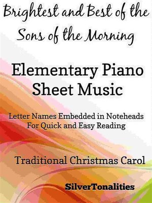 cover image of Brightest and Best of the Sons of the Morning Elementary Piano Sheet Music
